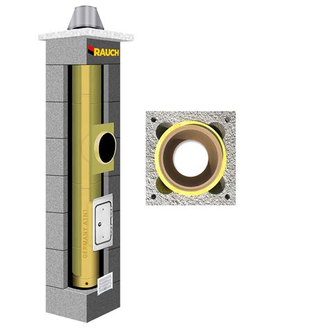 System Kominowy RAUCH 6 M Komin Fi 180 Bez Wentylacji Systemowy