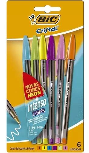 Caneta Bic Cristal Intenso Fashion Mm Bold C Cores Cor Do