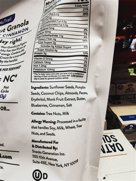 Costco 1449725 Nu Trail Keto Nut Granola4 Costcochaser