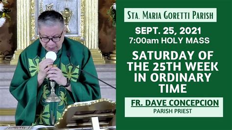 Sept Rosary And Am Holy Mass On Saturday Of The Th