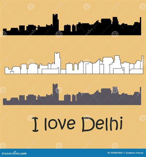 Delhi skyline stock vector. Illustration of skyline - 295865905