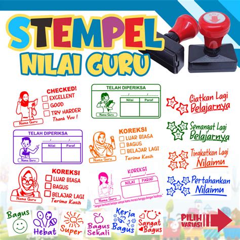 Jual Stempel Nilai Guru Penilaian Koreksi Checked Shopee Indonesia