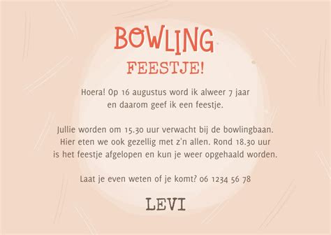 Uitnodiging Kinderfeestje Ticket Bowlingfeestje Kaartje2go