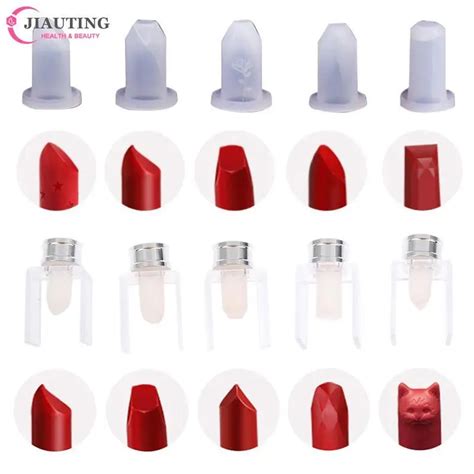 1 3pc Set Silicone Lipstick Mold Silicone Lipstick Mold Aluminum Ring