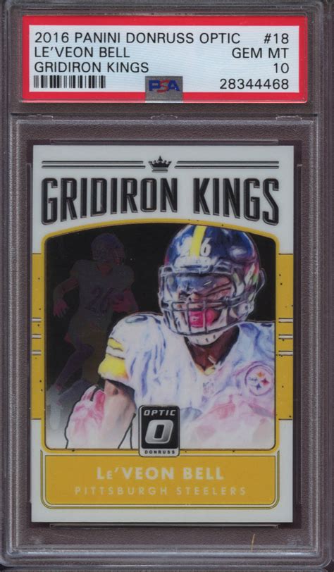 Panini Donruss Optic Gridiron Kings Le Veon Bell Psa Gem