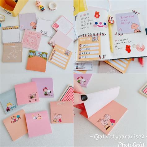 Jual Kertas Memo Notes Sobek Lucu Karakter Snoopy Charlie Brown Peanuts