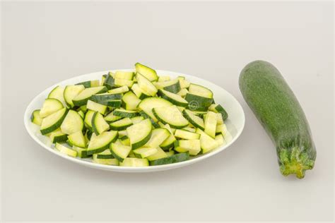 Zucchini Whole And Chopped Stock Photo Image Of Object 50039790