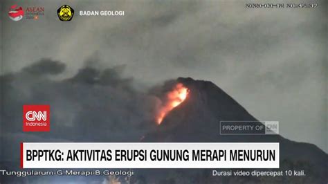 Aktivitas Erupsi Gunung Merapi Menurun Dinding Kawah Gunung Galunggung