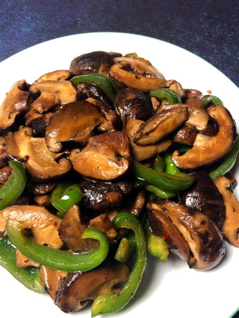 Shiitake Mushrooms Stir Fry With Peppers • Oh Snap Lets Eat