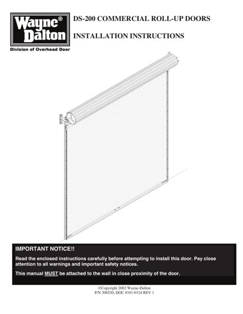 ds-200 commercial roll-up doors installation