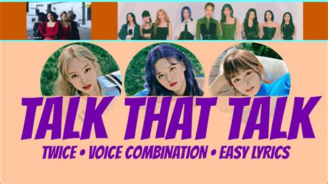 Twice Talk That Talk Voice Combination With Easy Lyrics Youtube