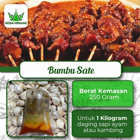 Jual Bumbu Sate Giling Basah Halus Bumbu Jadi Masak Instant Gram