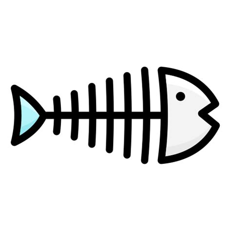 icono de espina de pescado generic outline color