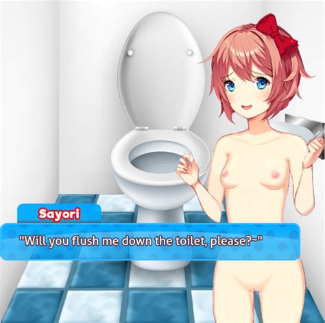 Xbooru Bathroom Bathroom Toilet Ddlc Ddlc Text Box Doki Doki