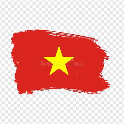 Flag Vietnam Brush Stroke Background Flag Of Vietnam On Transparent