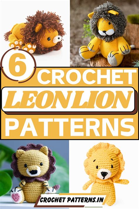 Cute Looking Crochet Leon Lion With Mane Patterns