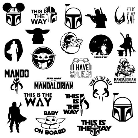 Star Wars Svg Bundle The Mandalorian Svg Star Wars Squad Goal Svg The