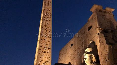 Pylon And Obelisk Of Ramses Ii At Luxor Temple In Egypt Stock Image