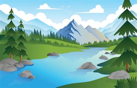 Nature Mountain Scenery Background 3306357 Vector Art at Vecteezy