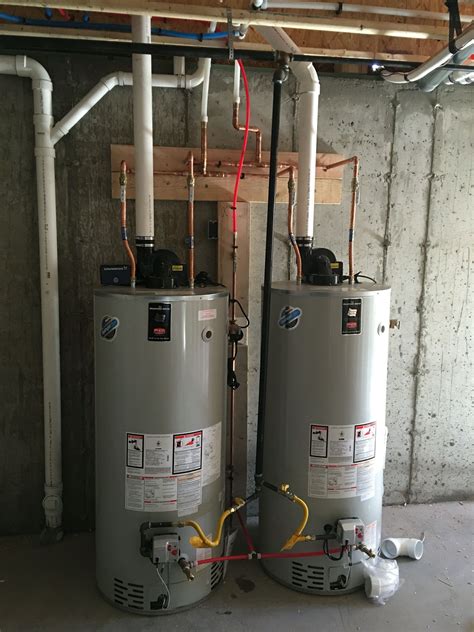 Two 75 Gallon Hot Water Heaters Running in Parallel