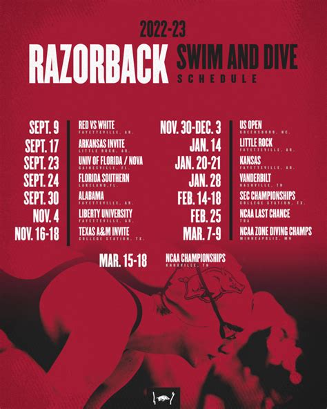 Arkansas Swimming And Diving Releases 2022 23 Schedule Arkansas