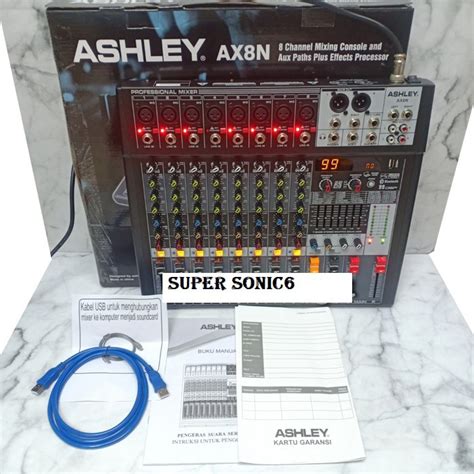 Jual Mixer Ashley Ax N Ax N Ch Full Usb Mp Bluetooth Shopee