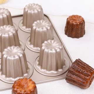 Qeleg Canele Mould Cake Pan Cavity Non Stick Cannele Muffin Bakeware