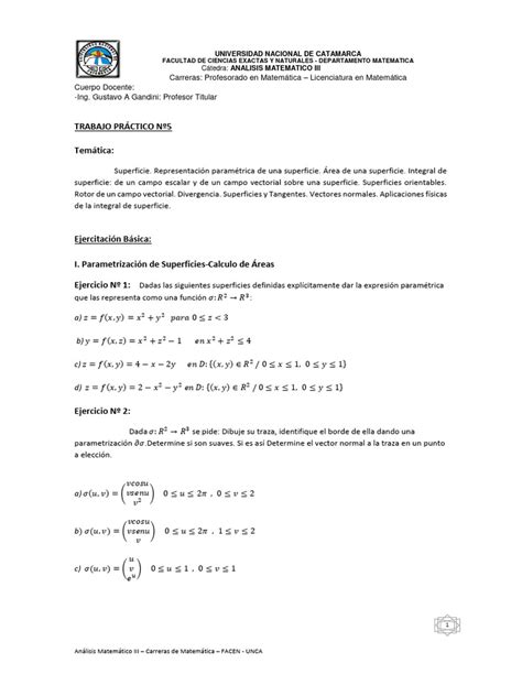 Trabajo Práctico 5 Pdf Vector Euclidiano Integral