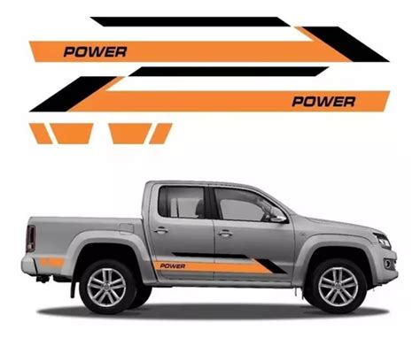 Kit Adesivos Faixa Lateral Volkswagen Amarok Power Ca Frete Gr Tis