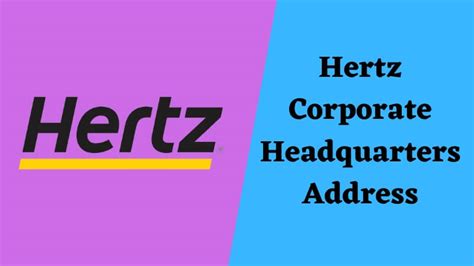 Hertz Corporate Headquarters Address