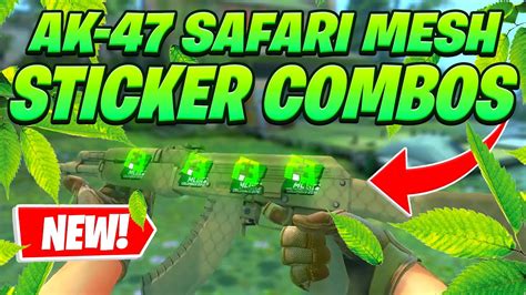 Ak 47 Safari Mesh Sticker Combos 2021 Cs Go Youtube