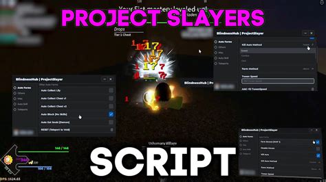 Project Slayers Script Hack Auto Farm Kill Aura Farm Bosses Teleports Auto Trains And More