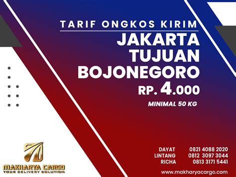 Tarif Ongkos Kirim Jakarta Bojonegoro Gratis Jemput Barang