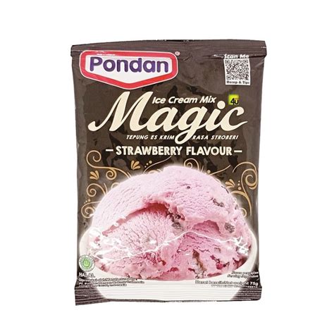 Pondan MAGIC Ice Cream Mix STRAWBERRY 75gr Lazada Indonesia