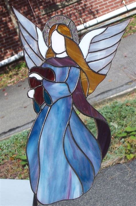 Stained Glass Guardian Angel By Starlitestainedglass On Etsy 6500