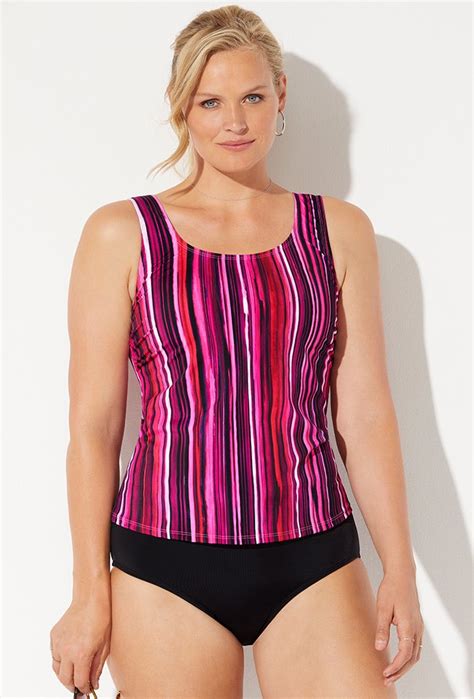 Plus Size Powerlines Classic Tankini Set