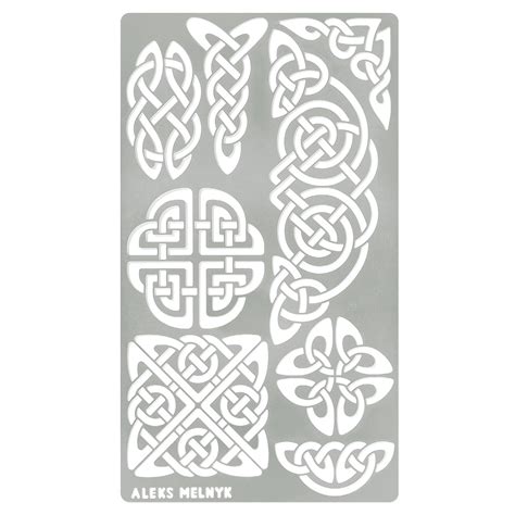 Buy Aleks Melnyk Metal Journal Stencil Pyrography Celtic