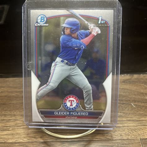 2023 Bowman Chrome Gleider Figuereo 1st BCP 59 Texas Rangers Prospect