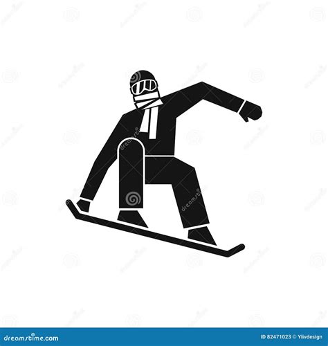 Snowboarder Icon Simple Style Stock Vector Illustration Of Isolated