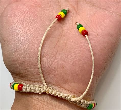 Rastafarian Bracelet Reggae Bracelet Handmade Bracelet Beaded Bracelet