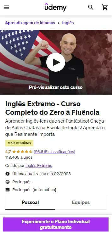 Inglês Extremo Curso Completo do Zero à Fluência Canaltech Ofertas