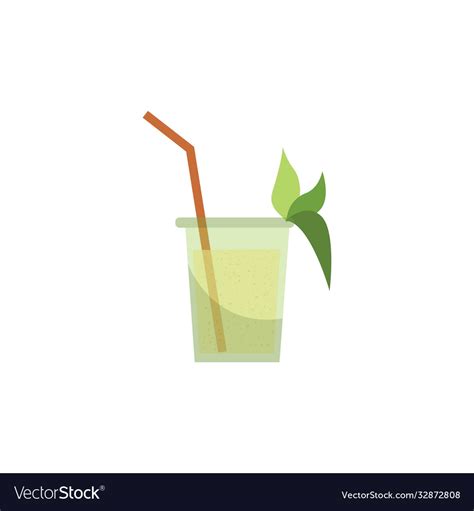 Sugarcane Drink Or Juice Organic Food Icon Vector Image