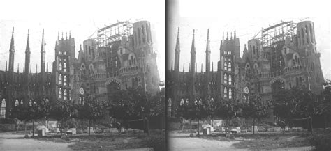 Reverso Pórtico Fachada de la Natividad 1905 Estereoscopía Templo