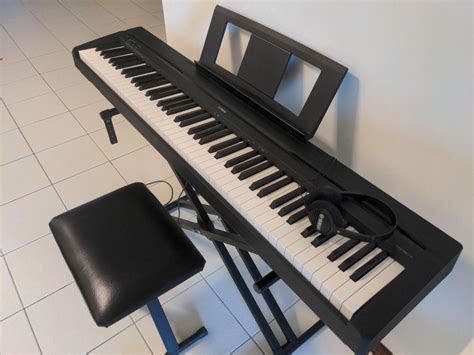 Yamaha P Digital Piano Keyboard With Stool Headphones Hobbies