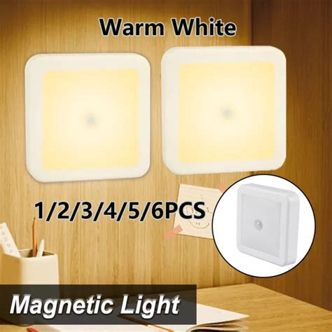 Pir Motion Sensor Lights Wireless Led Night Warm Battery Cabinet Stair