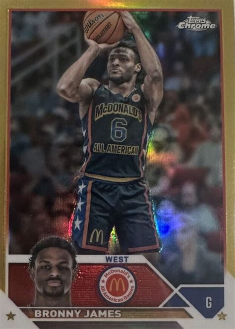 Bronny James Topps Chrome Mcdonald S All American Action Shots