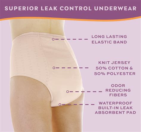 Wearever Womens Incontinence Underwear Reusable Maximum Bladder Control Panties For Feminine