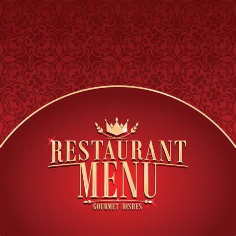 Gourmet Dishes Restaurant Menu Design On A Red Background 20793870