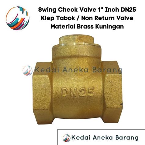 Jual Swing Check Valve Klep Tabok Air Brass Kuningan 1 1 Inch Inchi Di