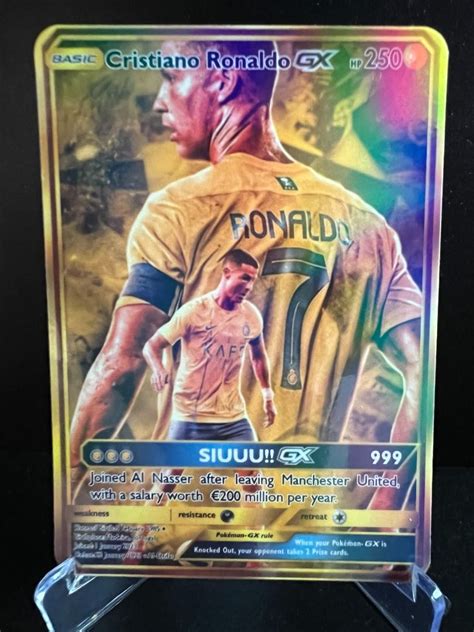 Cristiano Ronaldo GX Pokemon Card Hobbies Toys Toys Games On